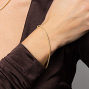 Diamonfire | Round Cut Zirconia Tennis Bracelet - Gold Plate