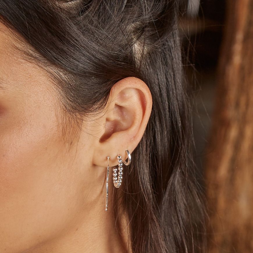 Penmans |  Mini Flat Profile Hoop Earrings