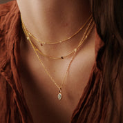 Daisy London |  Aquamarine March Birthstone Charm Necklace