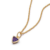 Daisy London |  Amethyst February Birthstone Charm Necklace