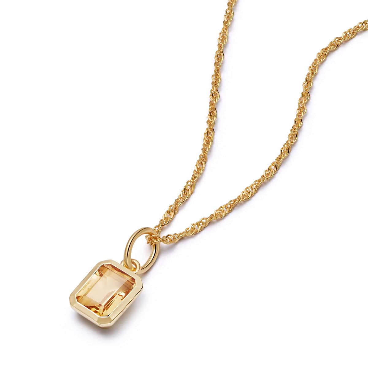 Daisy London | Citrine November Birthstone Charm Necklace