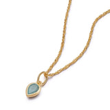 Daisy London |  Aquamarine March Birthstone Charm Necklace