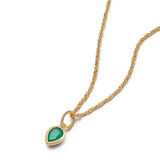 Daisy London |  Emerald May Birthstone Charm Necklace