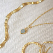 Daisy London |  Aquamarine March Birthstone Charm Necklace
