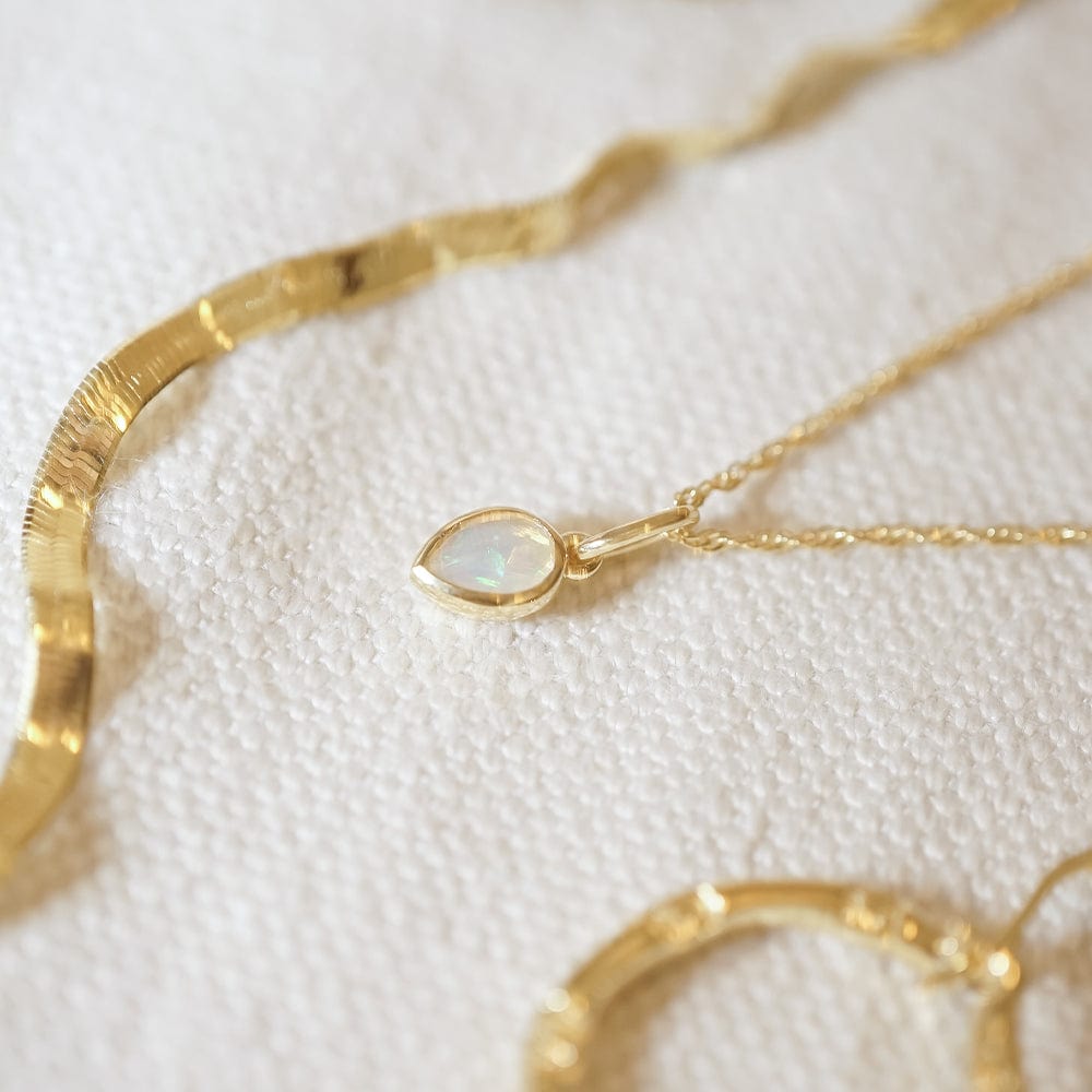 Daisy London | Opal October Birthstone Charm Necklace