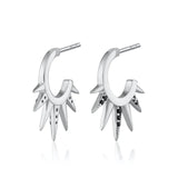 Scream Pretty | Black Sun Spike hoop Earrings