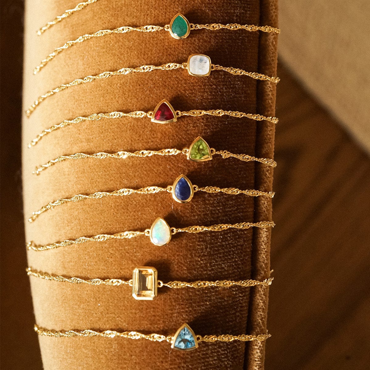 Daisy London | Blue Topaz December Birthstone Charm Bracelet