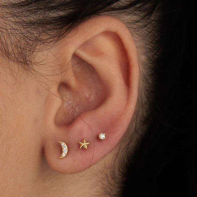 Scream Pretty |  Faceted Star Single Flat back Earring