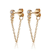 Scream Pretty | Hannah Martin Chained Pearl Gold Plate Earrings