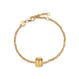 Daisy London | Citrine November Birthstone Charm Bracelet