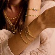 Daisy London | Citrine November Birthstone Charm Bracelet