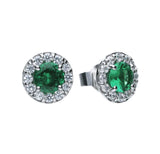 Diamonfire | Emerald Green Zirconia Cluster Earrings