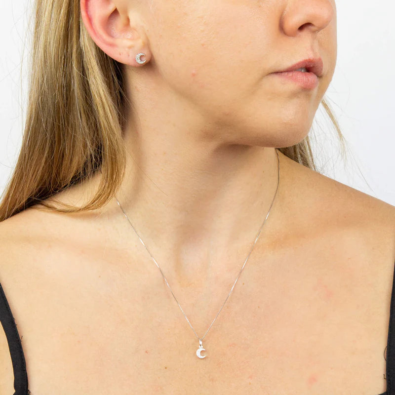 Penmans | Crescent Moon Stud Earrings