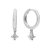 Diamonfire | Crystal Drop Huggie Earings