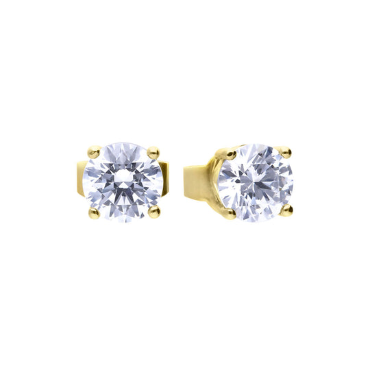 Diamonfire |  Four claw 0.5ct Gold Plated Stud