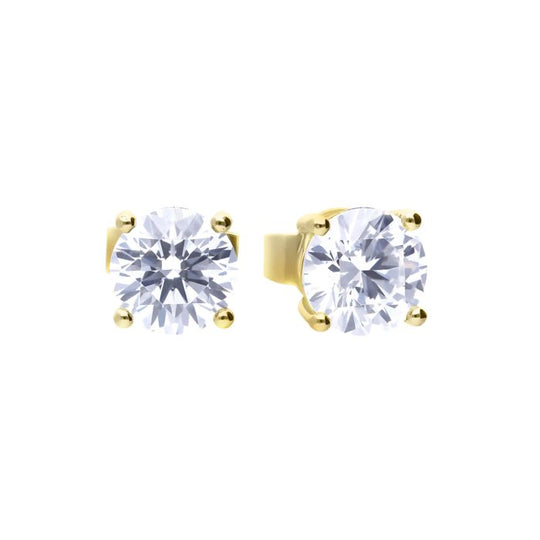 Diamonfire |  Four claw 1ct Gold Plated Stud
