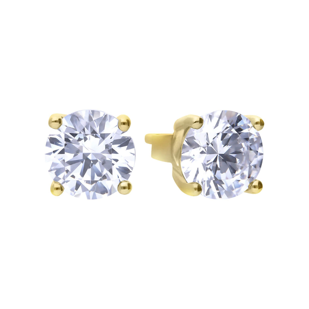 Diamonfire |  Four claw 2ct Gold Plated Stud