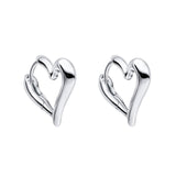 Penmans | Silver Open Heart Hoops