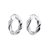 Penmans | Chunky Rope Twist Hoop Earrings