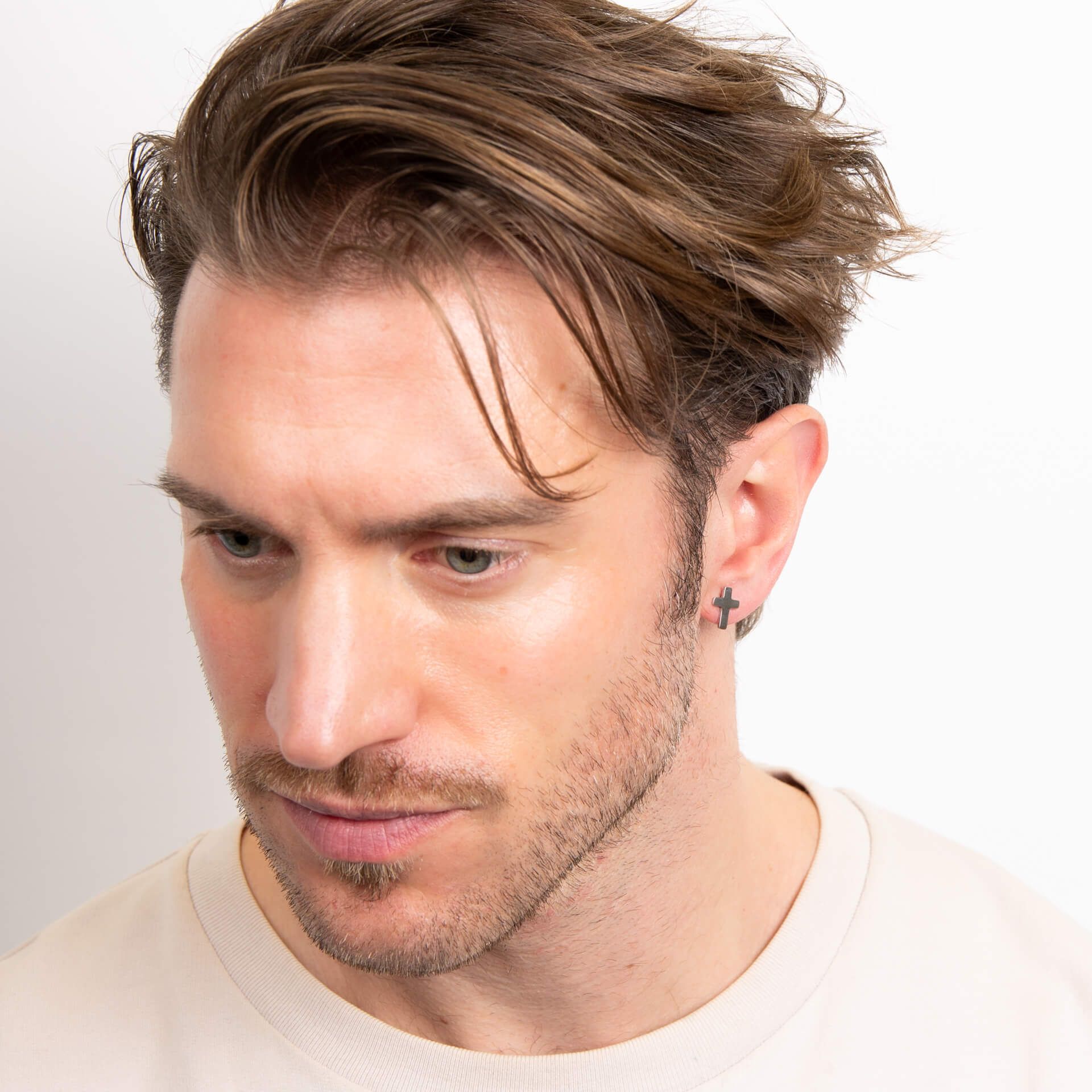 Fred Bennett | Stainless Steel Cross Studs