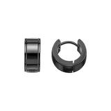 Fred Bennett | Black Steel Hoop Earrings