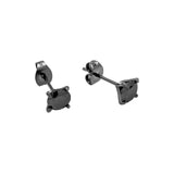 Fred Bennett | Steel & black cz Stud Earrings