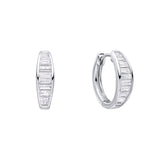 Diamonfire | Channel Set Baguette Hoops