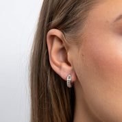 Diamonfire | Channel Set Baguette Hoops