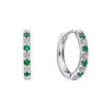 Diamonfire | Emerald green Zirconia Hoops