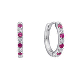 Diamonfire | Red Ruby Zirconia Hoops