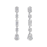 Diamonfire | Elongated Half Bezel Drop Earrings