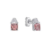 Diamonfire | Square Cut Earrings - Morganite Pink