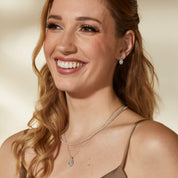 Diamonfire | Oval Halo Cut Drop Earrings