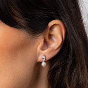 Diamonfire | Marquis Pearl Drop Stud Earrings