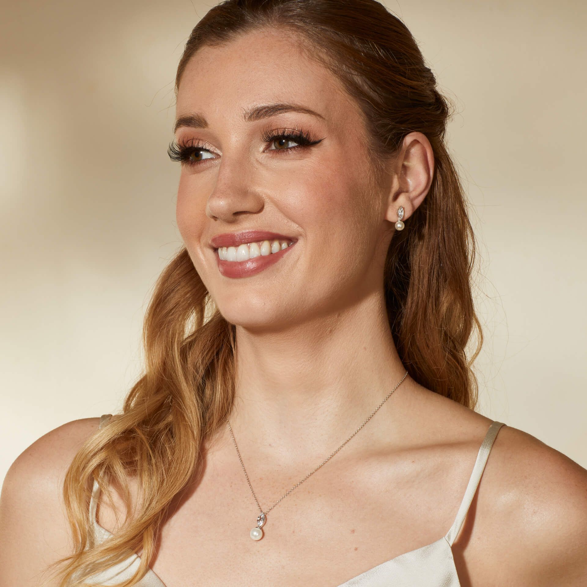 Diamonfire | Marquis Pearl Drop Stud Earrings