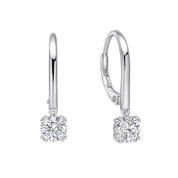 Diamonfire | Double Claw Solitaire French Hook Earrings
