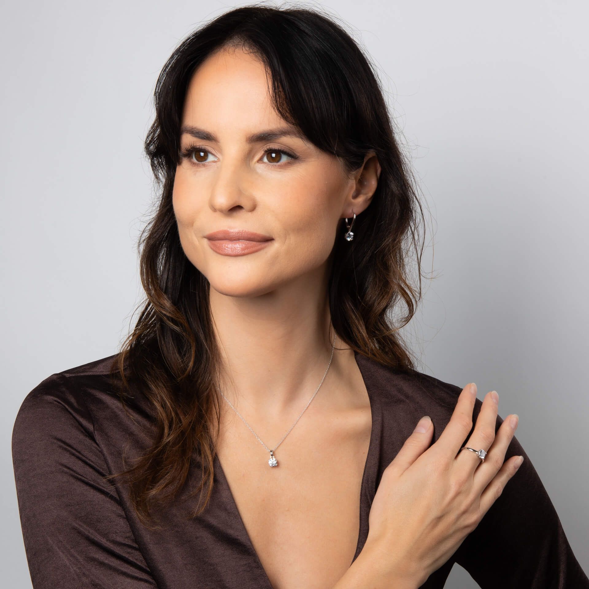 Diamonfire | Double Claw Solitaire French Hook Earrings