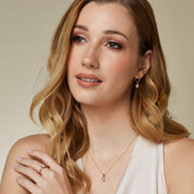 Diamonfire | Double Claw Solitaire French Hook Earrings - Gold Plate