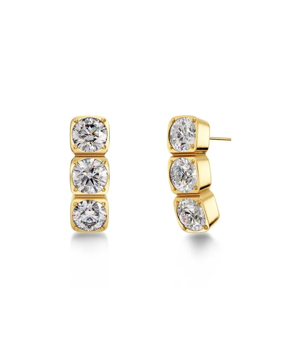 Edblad | Gemma triple Studs - Gold Plate