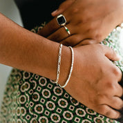 Daisy London | Fine Silver Figaro Chain Bracelet
