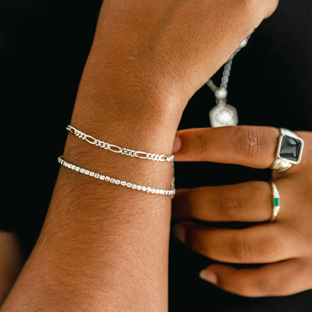 Daisy London | Fine Silver Figaro Chain Bracelet