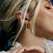 Daisy London | Estee Lalonde Flow Huggie Earrings - Gold Plate