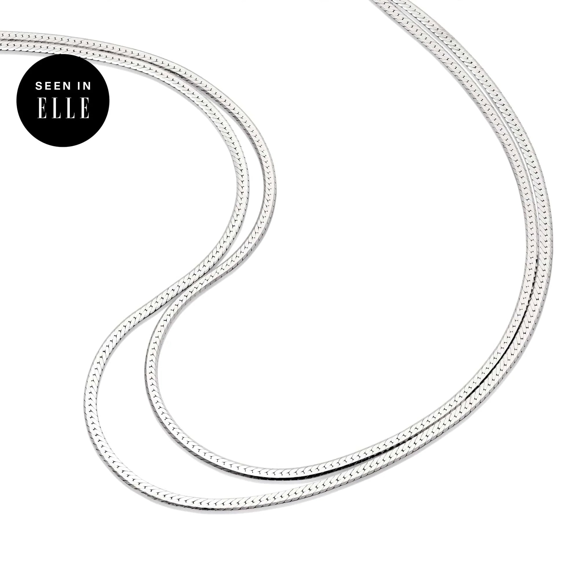 Daisy London |  ESTÉE LALONDE Parallel Silver Snake Chain