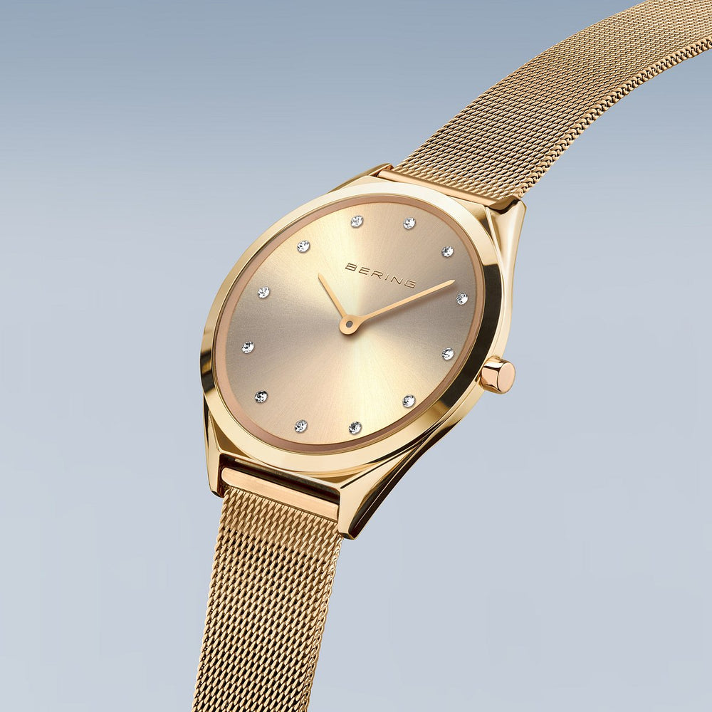 Bering |  Ultra Slim 31mm Gold Stainless Mesh Watch