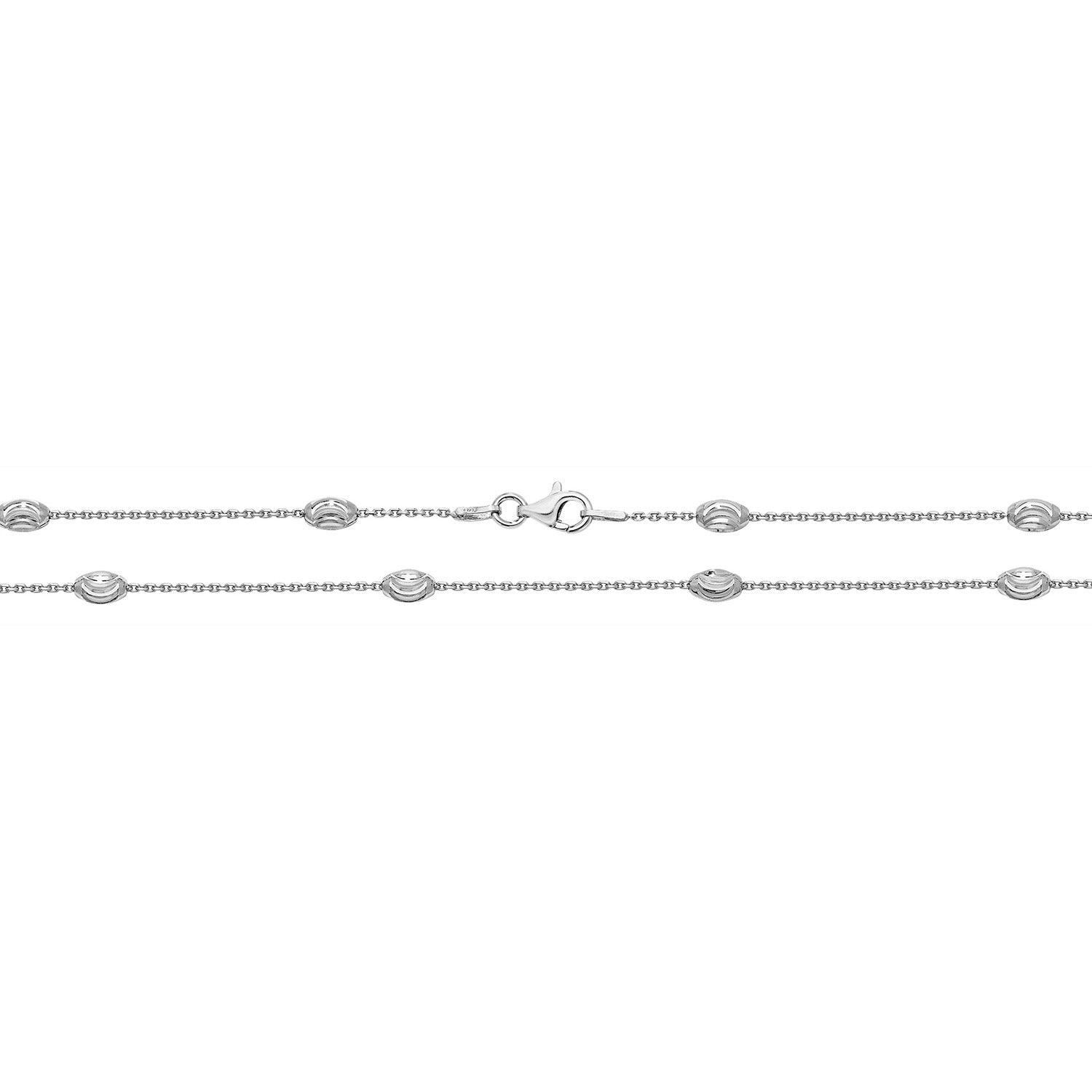 Penmans | Station Oval Moon 28" Chain - Silver
