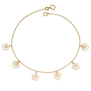 Penmans | Heart & Flower Charm Bracelet