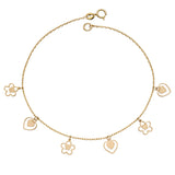 Penmans | Heart & Flower Charm Bracelet