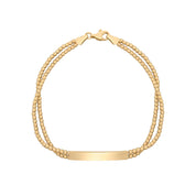 Penmans |  9ct Yellow Gold ID Double Chain Bracelet