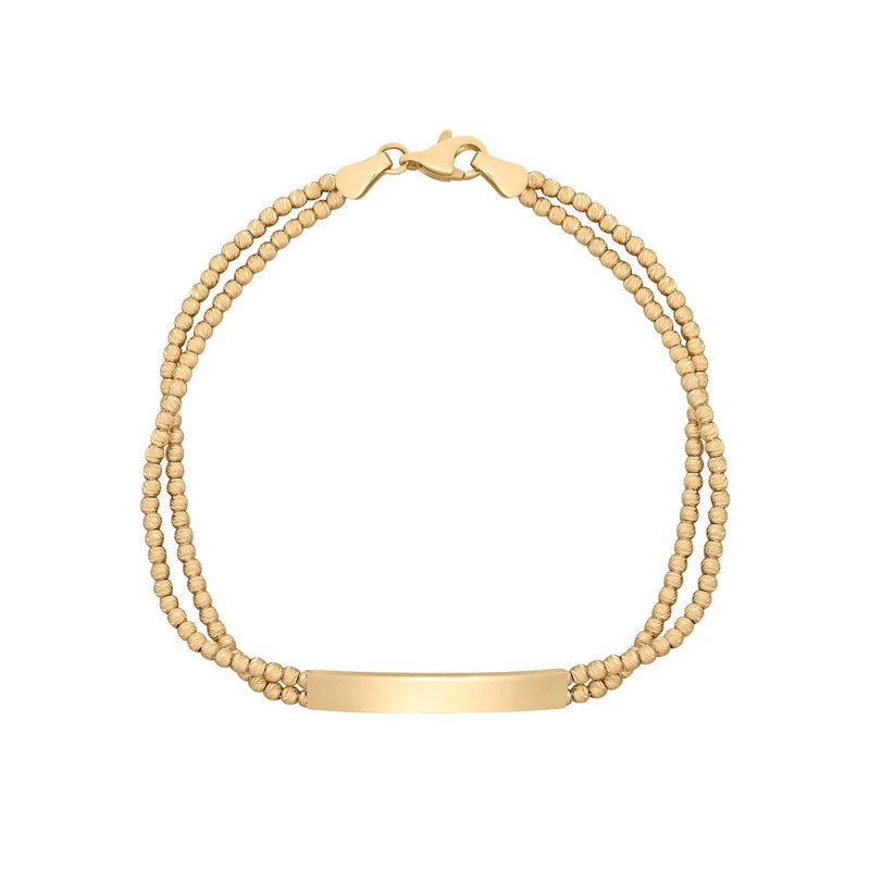 Penmans |  9ct Yellow Gold ID Double Chain Bracelet