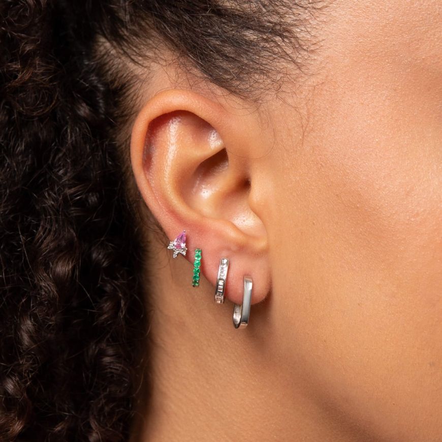 Penmans |  9ct White Gold & Emerald Earrings